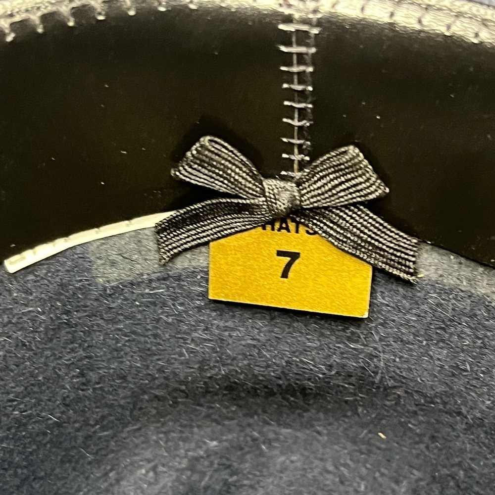Stratton Campaign Style Felt Hat in Navy Silver Tassel Accent Size 7 - Picture 9 of 11